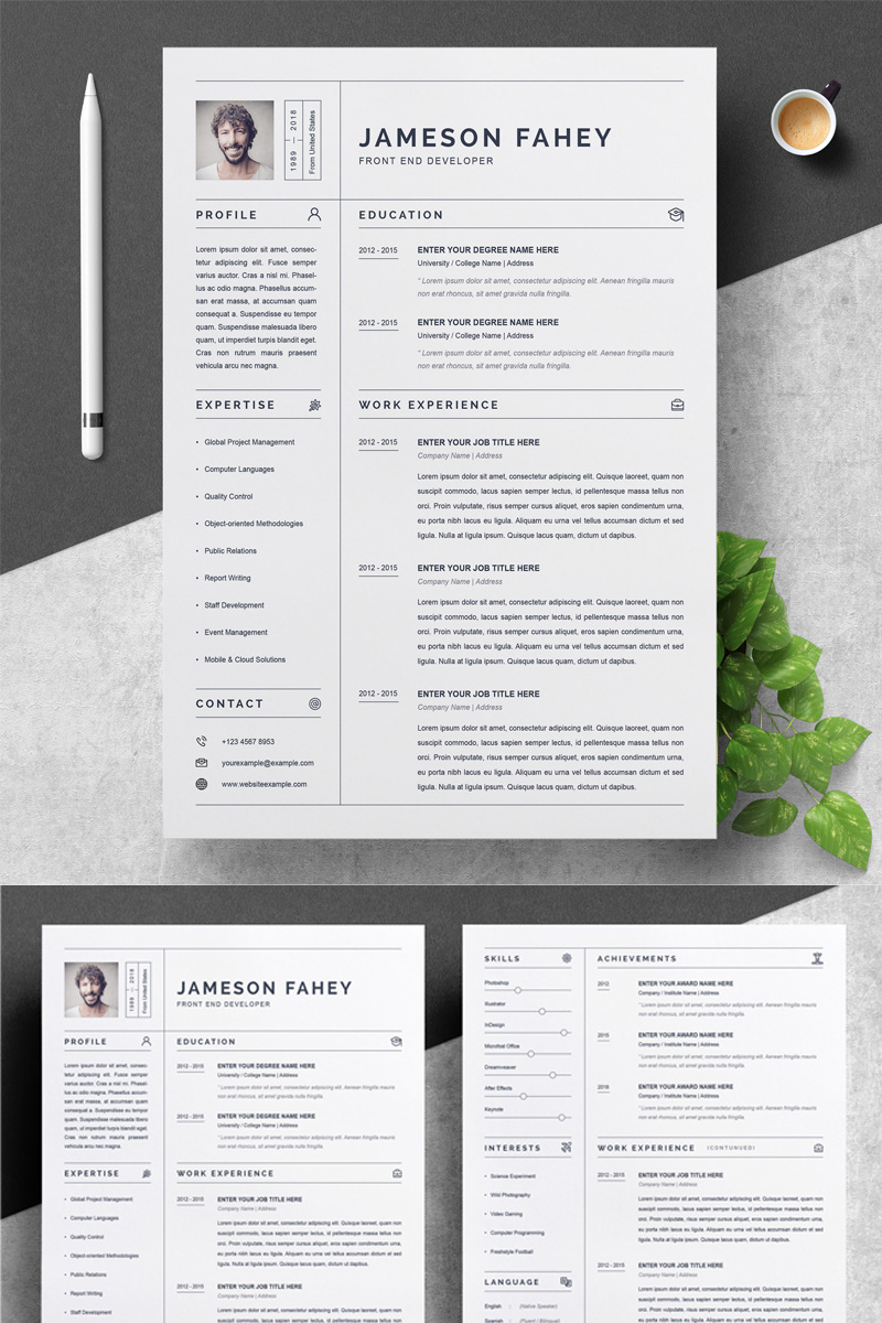 Premium Jameson Resume Template #79280 - skärmbild