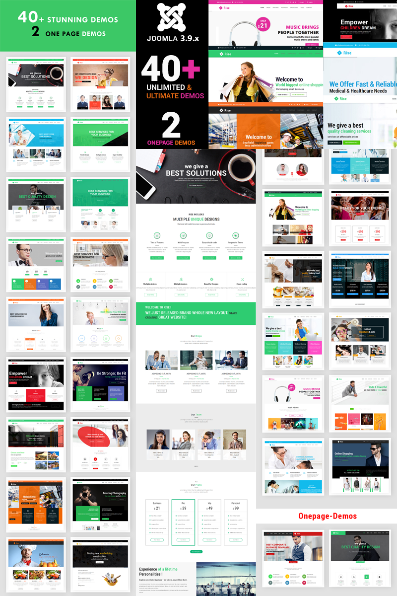 "Rise - Responsive Multipurpose Creative" thème Joomla adaptatif #79259