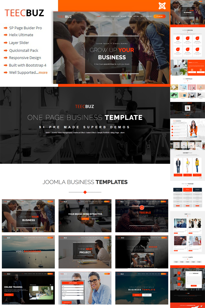 TeecBuz - Business Onepage Joomla Template