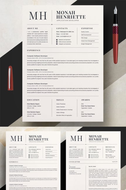 Template #79356 Page Cv Webdesign Template - Logo template Preview