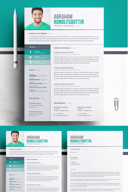 Template #79395 Page Cv Webdesign Template - Logo template Preview