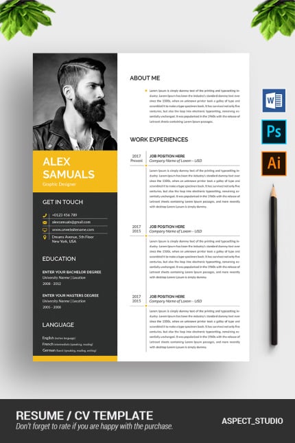 Template #79397 Page Resume Webdesign Template - Logo template Preview