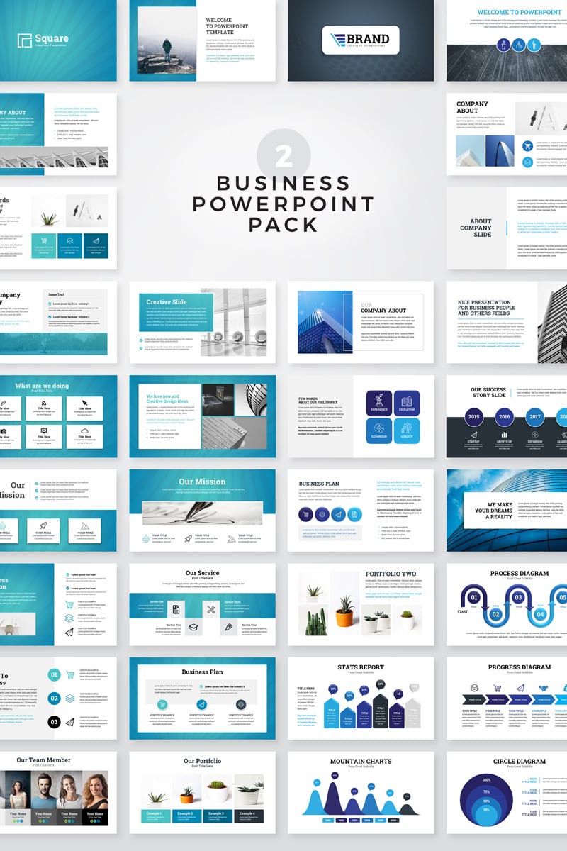 Clean Business  Presentation Pack PowerPoint Template  79304