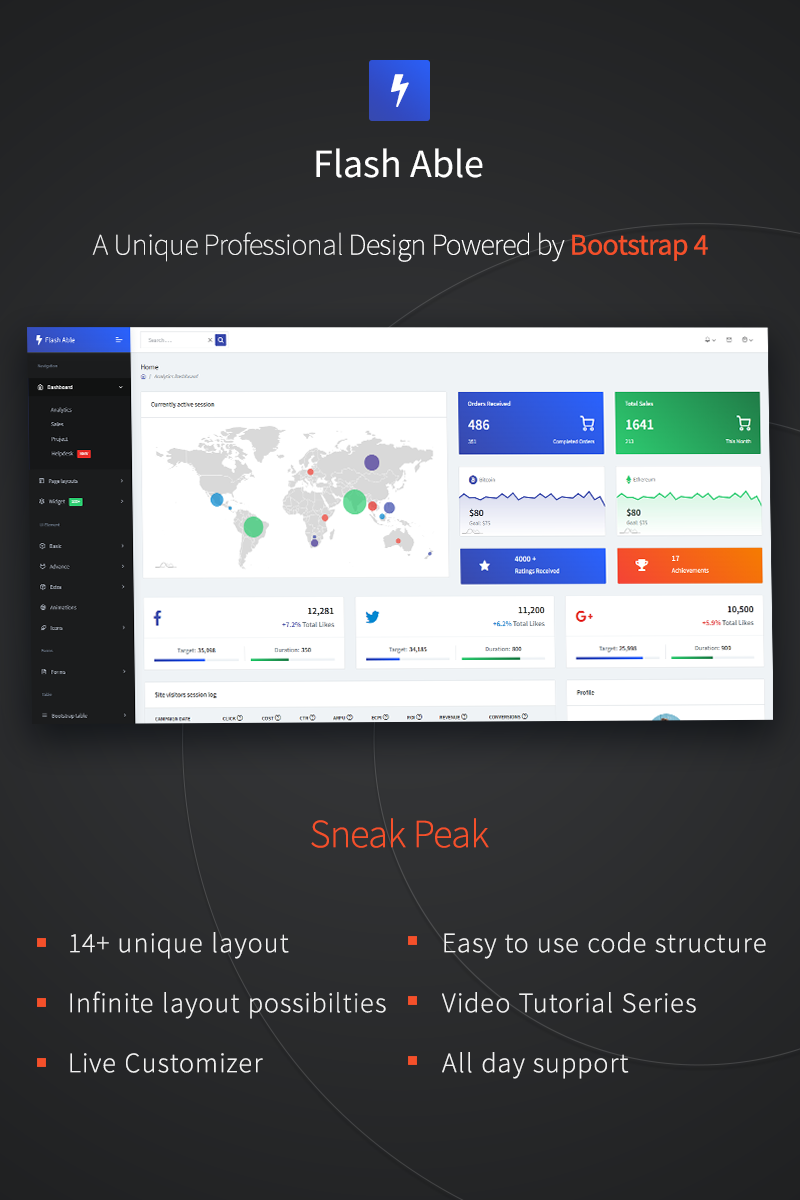 Flash Able Bootstrap 4 №79382