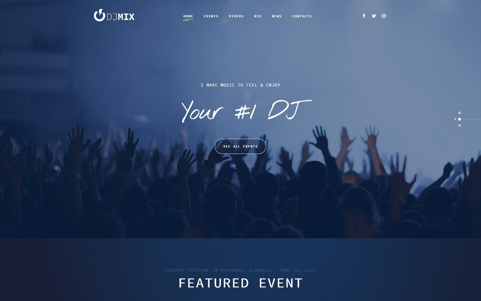 JD Mix - Music Festival Creative HTML Bootstrap Landing Page Template