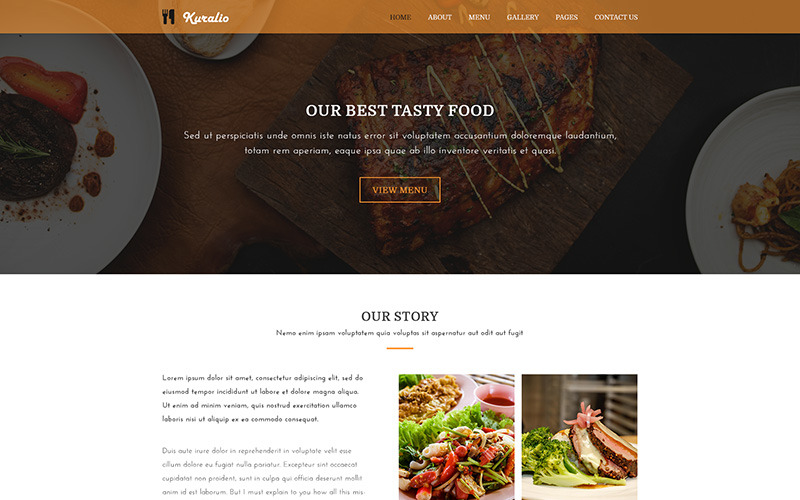 Kuralio | Food & Restaurant PSD Template