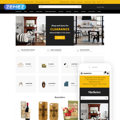 Plantillas para Sitios de Muebles | TemplateMonster