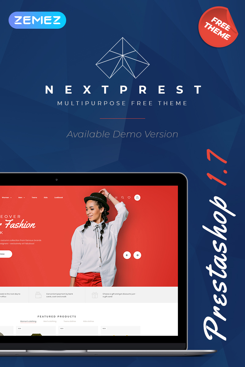 Reszponzív Nextprest - Free Clean Bootstrap Ecommerce PrestaShop sablon 79332
