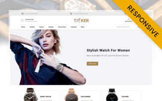 Ticker - Watch Store OpenCart Responsive Template