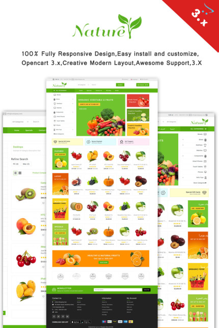 Template #79407 Food Nature Webdesign Template - Logo template Preview