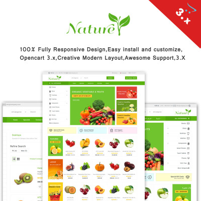 Nature - Organic & Farm Food OpenCart Template