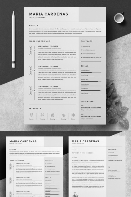 Template #79440 Page Resume Webdesign Template - Logo template Preview