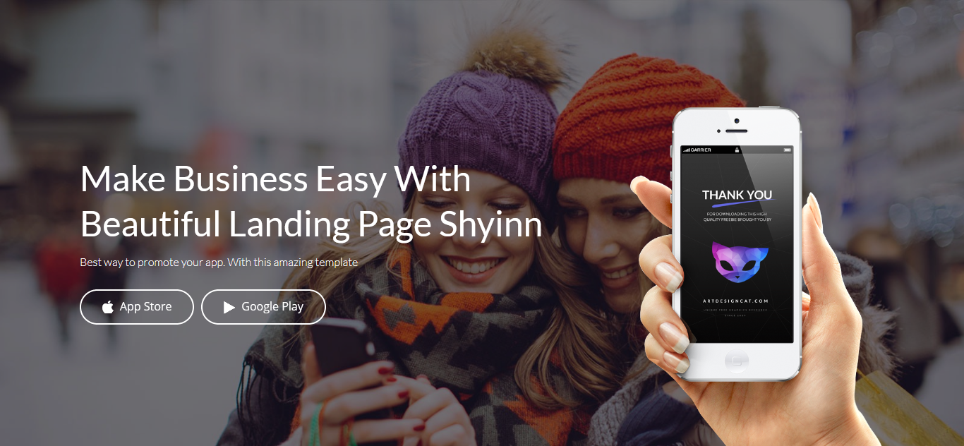 Shyinn - Responsive App Landing Joomla Template