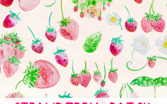 52 Cute Strawberry Patch - Illustration