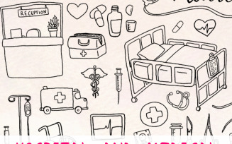86 Hospital and Medical Doctor - Illustration