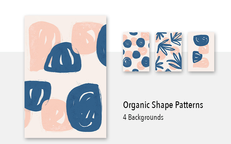 4 Organic Shape Awesome Backgrounds Pattern