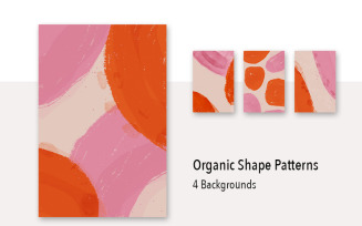 4 Organic Shape Background Pattern