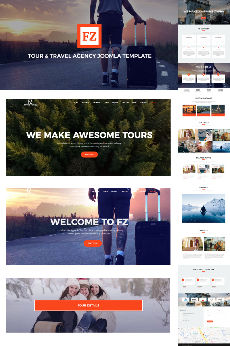 FZ - Tour & Travel Agency Joomla 5 Template