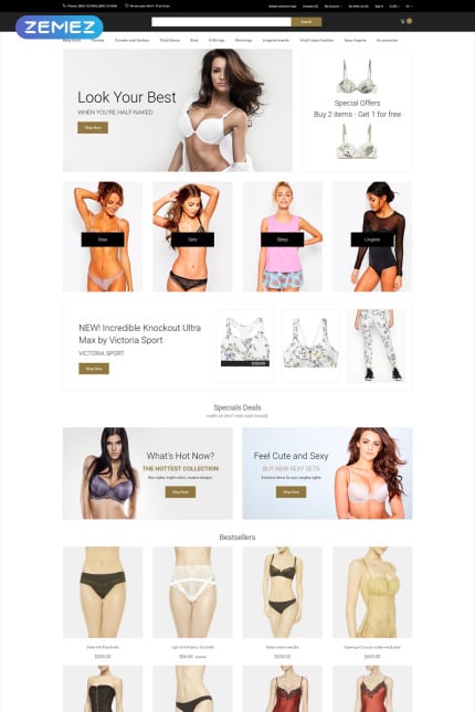 Template #79525 Ecommerce Lingerie Webdesign Template - Logo template Preview