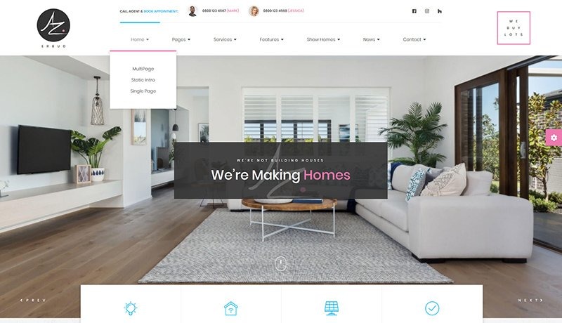 AZhomes - Local Home Builders Website Template