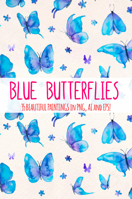 Template #79608 Butterfly Blue Webdesign Template - Logo template Preview