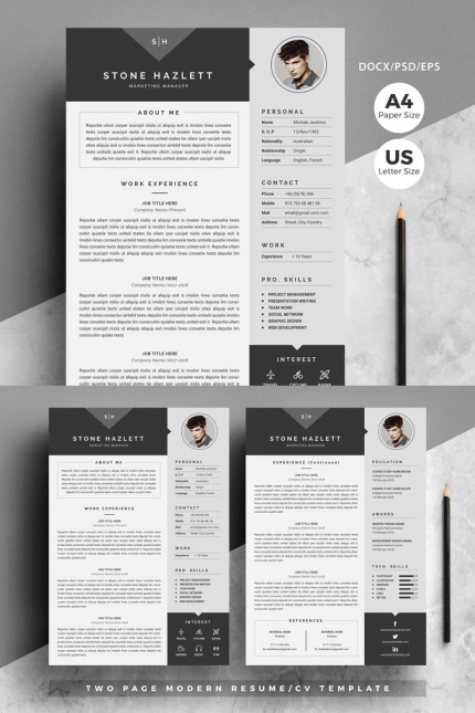 Template #79628 Cv Template Webdesign Template - Logo template Preview