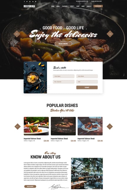 Kit Graphique #79645 Foodies Restaurant Web Design - Logo template Preview