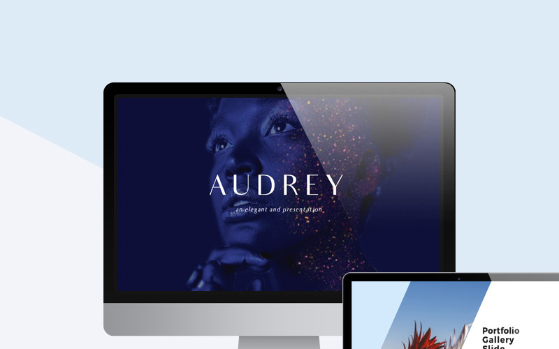 Audrey Creative & Clean PowerPoint template PowerPoint Template