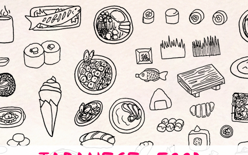 93 Delicious Japanese Food - Illustration
