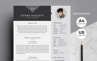 Modern Resume-Stone Hazlett Resume Template