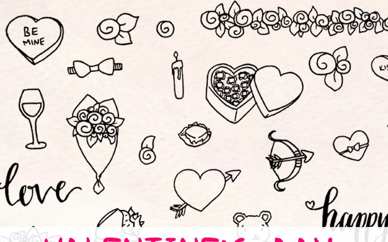 56 Romantic Valentines Day - Illustration