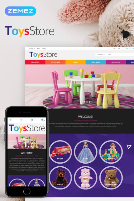 Template #79730 Toys Zemez Webdesign Template - Logo template Preview