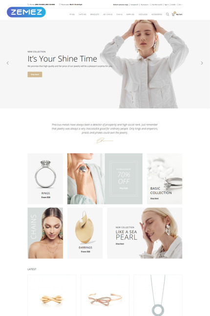 Template #79759 Ecommerce Jewelry Webdesign Template - Logo template Preview