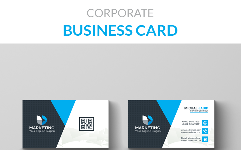 Michal Jadid Business Card - Corporate Identity Template