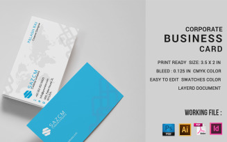 Minimal Corporate Business Card - Corporate Identity Template