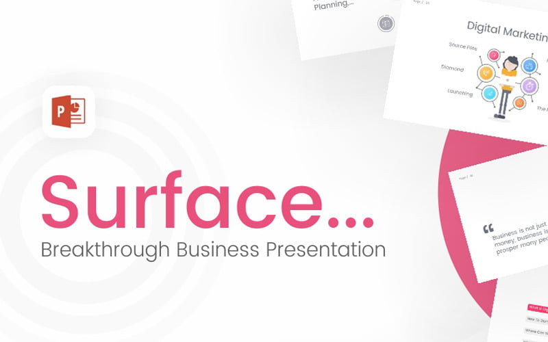 Surface - Business PowerPoint template PowerPoint Template
