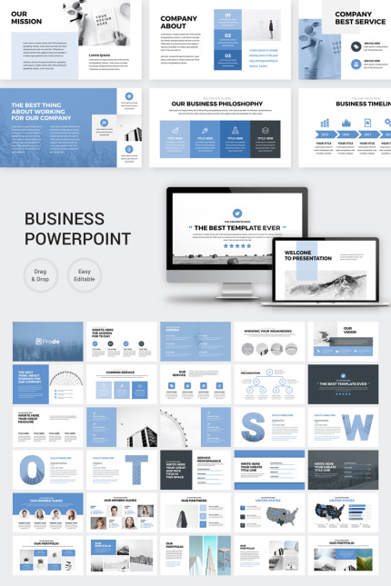 Template #79829 Powerpoint Business Webdesign Template - Logo template Preview