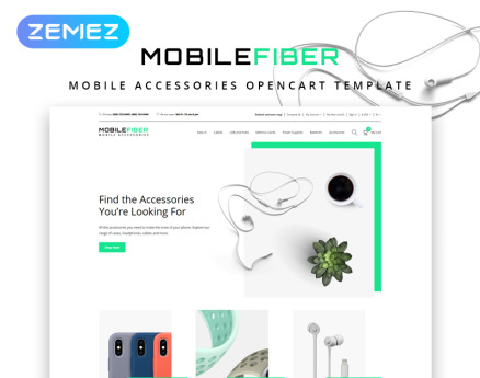 MobileFiber - Mobile Accessories Store Clean OpenCart Template