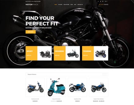 MOTORTRACK - Motorcycle Multipage Modern Shopify Theme