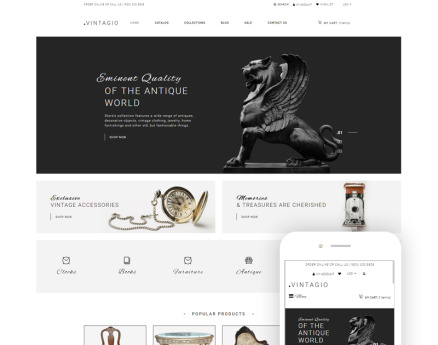 Vintagio - Antique Shop Clean Shopify Theme