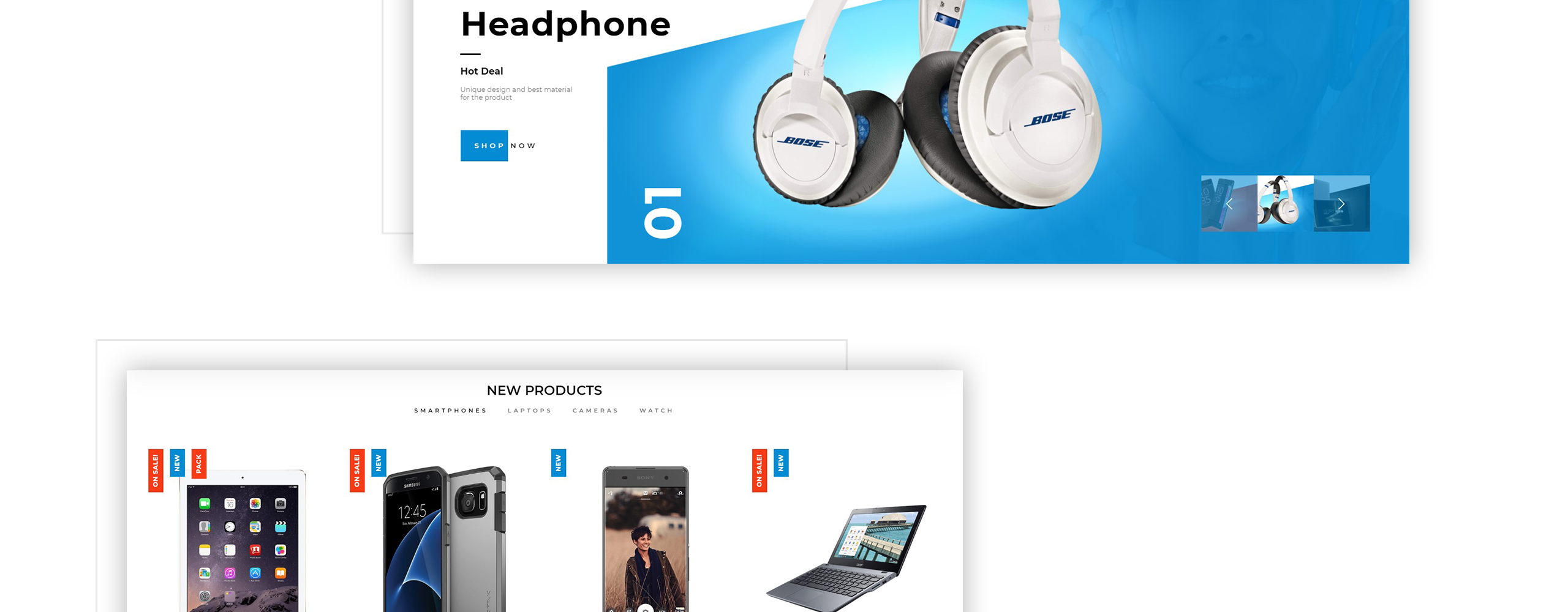 магазин электроники clean bootstrap ecommerce prestashop тема