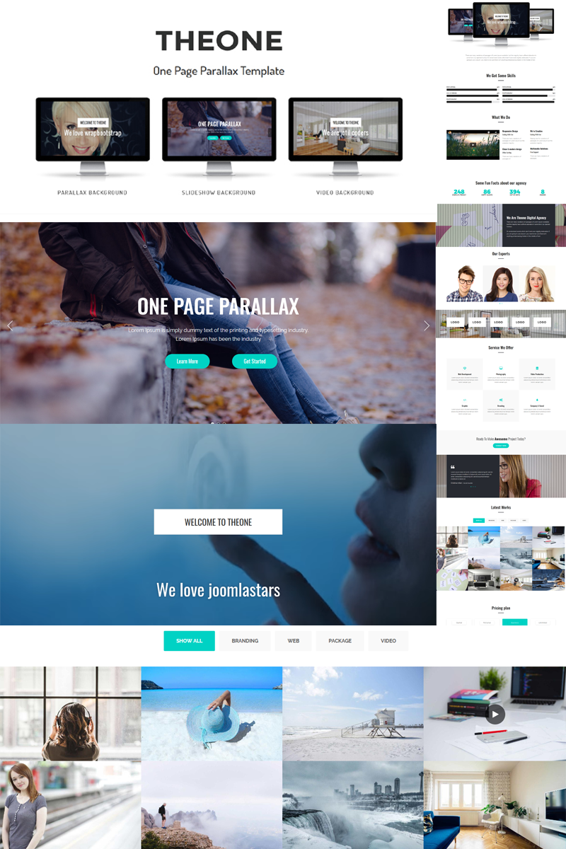 Theone - One Page Parallax Joomla Template