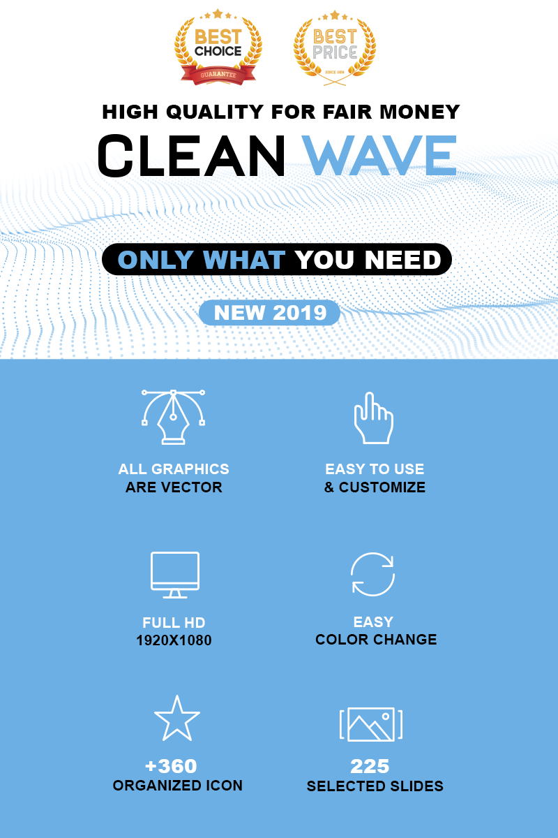 Clean Wave PowerPoint template