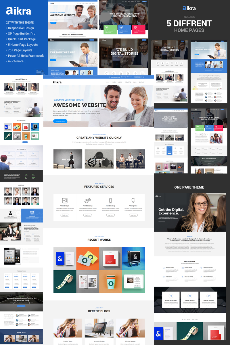 Reszponzív Aikra - Responsive MultiPurpose Joomla sablon 79895
