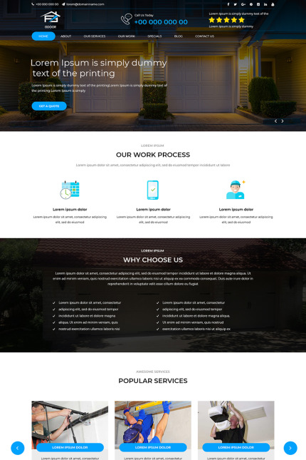 Template #79910 Door Repair Webdesign Template - Logo template Preview