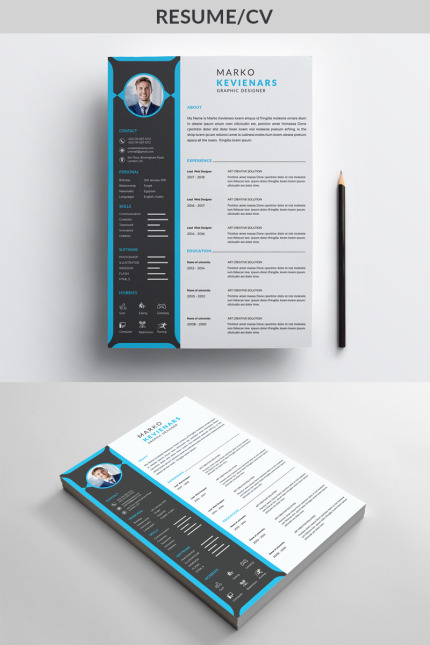 Template #79924 Resume Business Webdesign Template - Logo template Preview