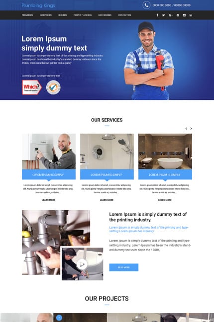 Template #79957 Plumbers Plumbing Webdesign Template - Logo template Preview