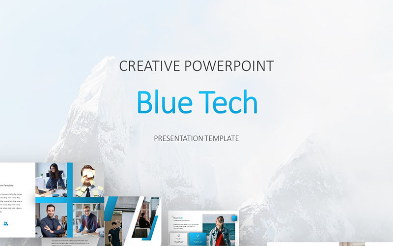 Blue Tech PowerPoint template PowerPoint Template