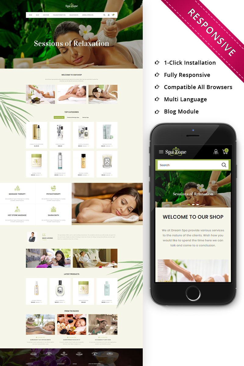 Spazone - The Massage Parlour Responsive №79923 - скриншот