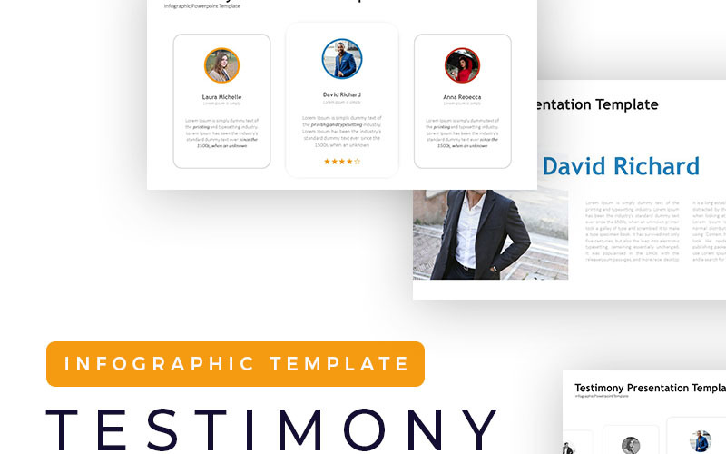 Testimony Presentation - Infographic PowerPoint template PowerPoint Template